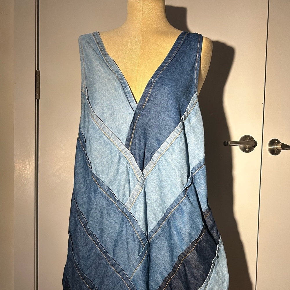 Free People Patches of Denim Mini Dress